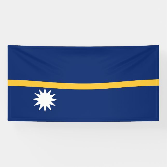 Nauru Flag Banner (Horizontal)