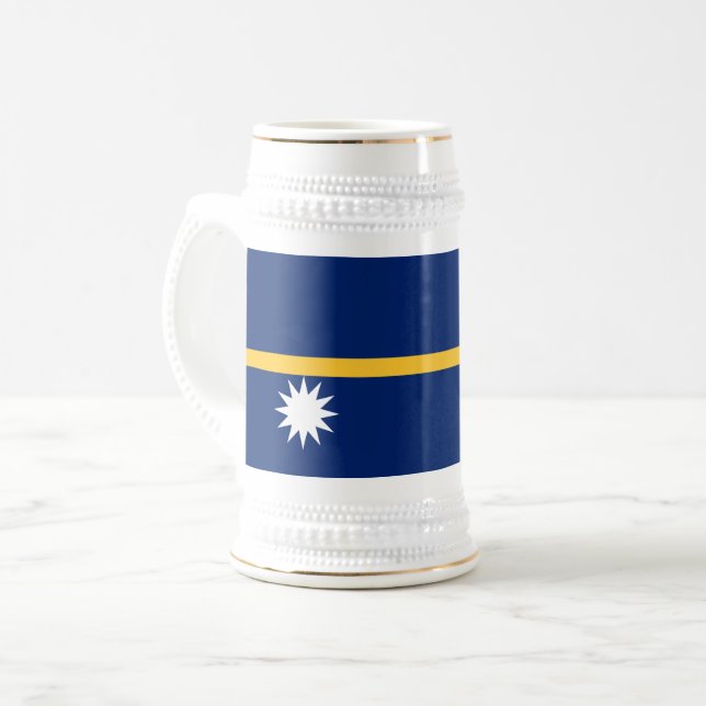Nauru Flag Beer Stein (Front Left)
