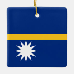 Nauru Flag  Ceramic Ornament