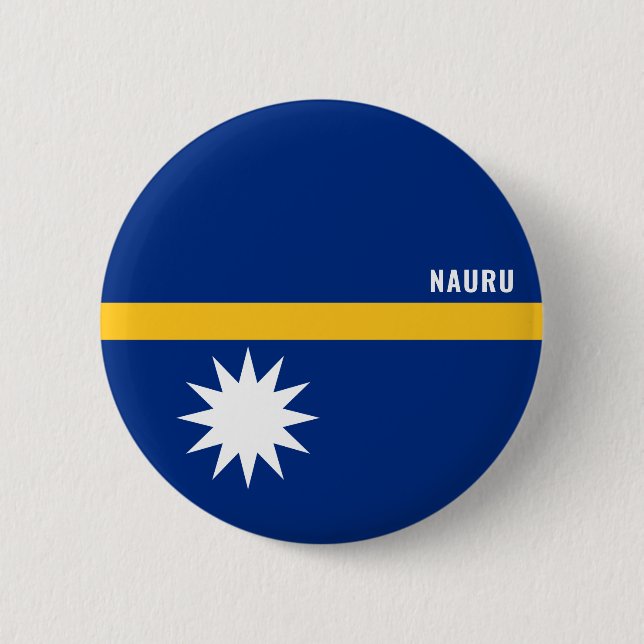 Nauru Flag Charming Patriotic Button (Front)