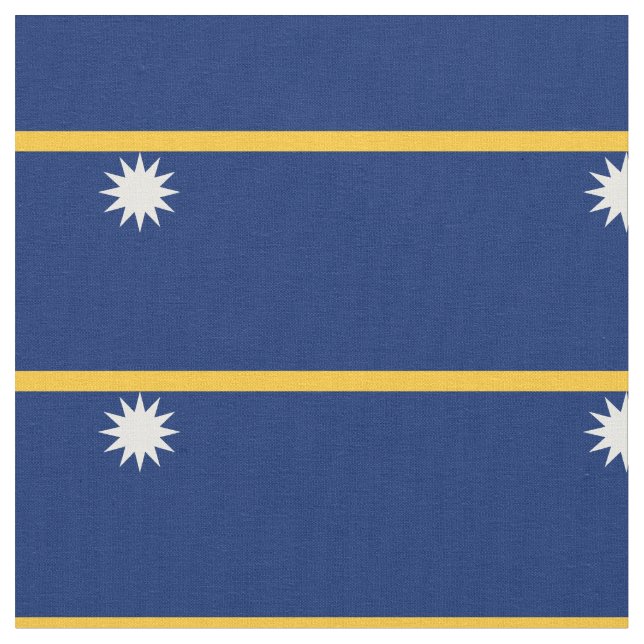 Nauru Flag Fabric (Close Up)