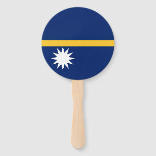 Nauru Flag Hand Fan