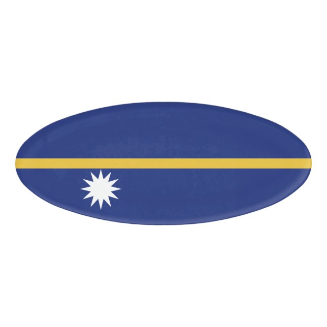 Nauru flag name tag (Front)