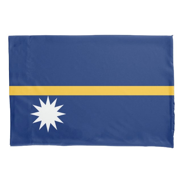 Nauru Flag Pillowcase (Front)