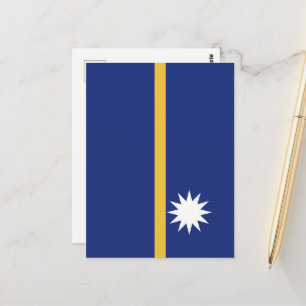 Nauru flag postcard