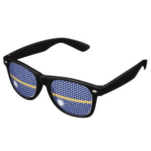 Nauru flag retro sunglasses