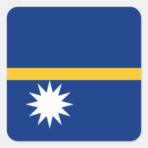 Nauru Flag Square Sticker