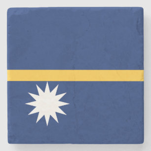 Nauru Flag Stone Coaster