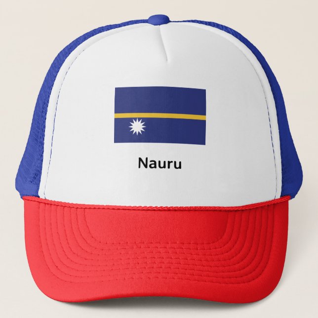 Nauru Flag Trucker Hat (Front)