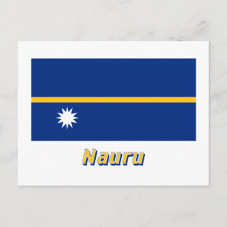 Nauru Flag with Name Postcard