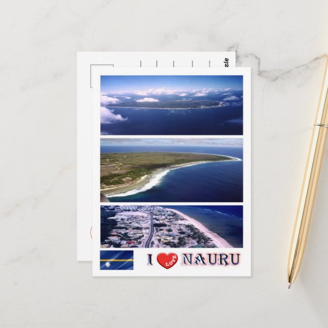 Nauru - I Love - Postcard (Front/Back In Situ)
