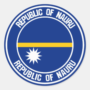 Nauru Round Emblem Classic Round Sticker