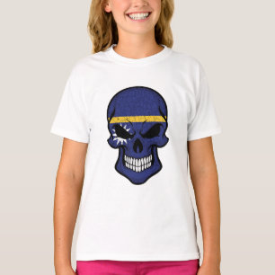 Nauru Smiling Skull Flag T-Shirt
