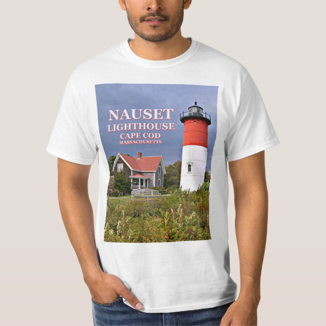 Nauset Light, Cape Cod, Massachusetts Lighthouse T-Shirt (Front)