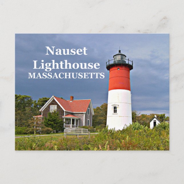 Nauset Light, Cape Cod, Massachusetts Postcard (Front)