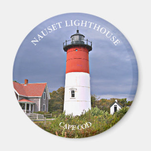 Nauset Lighthouse, Cape Cod MA Round Magnet