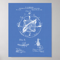 Nautacal Observations 1895 Patent Art Blueprint