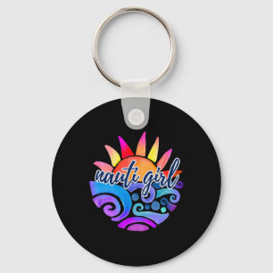 Nauti Girl Funny Nautical Tropical Sailing Boating Key Ring