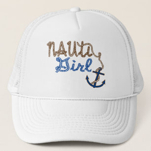 Nauti Girl Rope Knots and Anchor Trucker Hat
