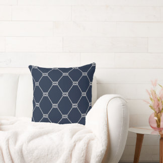 Nauti Navy Rope Pattern Cushion