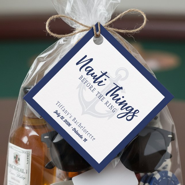 Nauti Things Before the Ring Anchor Bachelorette Favour Tags (Creator Uploaded)