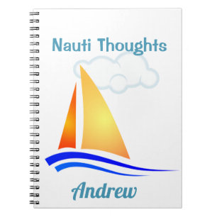 Nauti Thoughts Nautical Sailboat Notebook