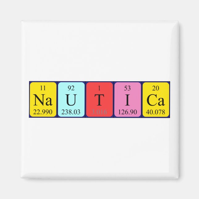 Nautica periodic table name magnet (Front)