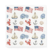 Nautical 4th of July Plates