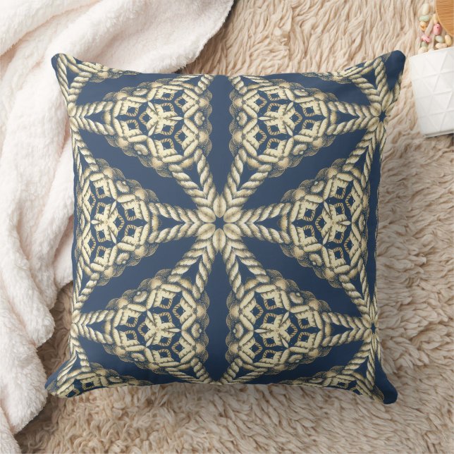 Nautical Abtract Modern Twine Rope  Cushion (Blanket)
