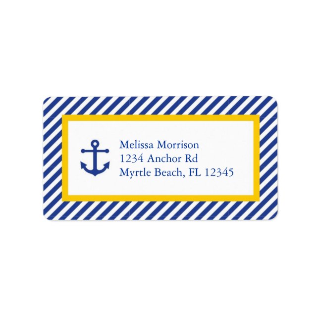 Nautical Address Mailing Label (Front)