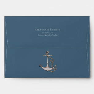 Nautical Adventure Navy Baby Shower Mailing Envelope