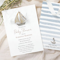 Nautical Adventure White Baby Shower