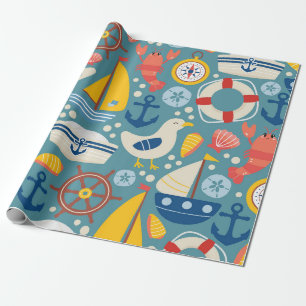 Nautical Adventures Pattern Wrapping Paper