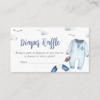Nautical Ahoy Baby Shower Diaper Raffle