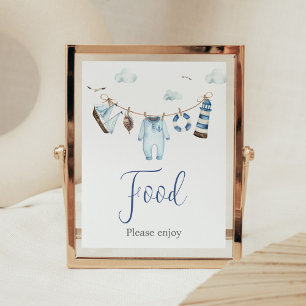 Nautical Ahoy Baby Shower Food Poster