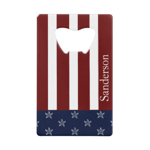 Nautical American Flag Red White Blue Starfish