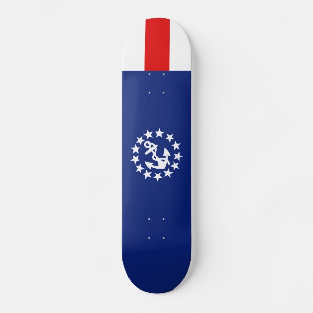 Nautical American Yacht Flag Symbol Skateboard (Front)