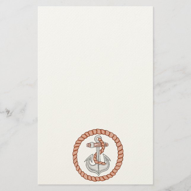 Nautical Anchor 1 Stationery (Front)