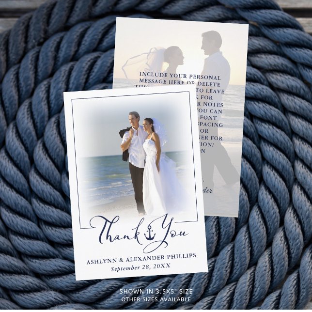 Nautical Anchor 2 Photo Wedding Script Thank You (Creator Uploaded)