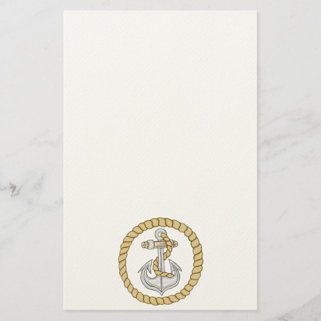 Nautical Anchor 3 Stationery (Front)