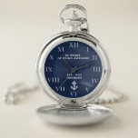 Nautical Anchor 80th Birthday Luxury Vintage Navy  Pocket Watch<br><div class="desc">Anchor,  nautical,  80 years of being awesome. Est. 1943. 80th Birthday,  eighty,  80 years old,  navy blue and white,  funny watch.</div>