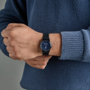 Nautical Anchor 80th Birthday Luxury Vintage Navy Watch