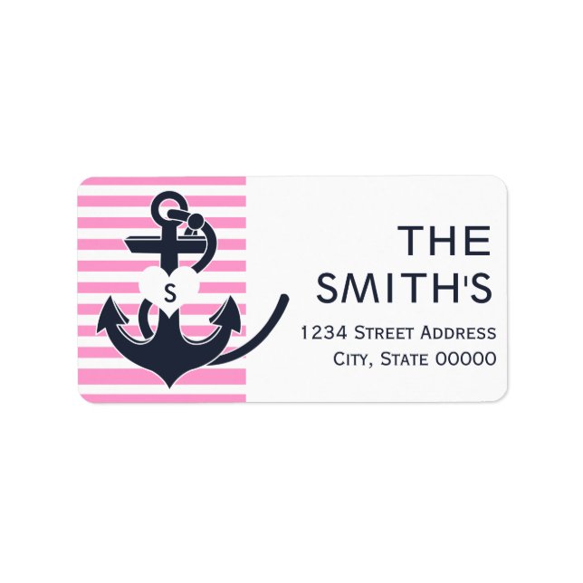 Nautical Anchor Address Labels (Front)