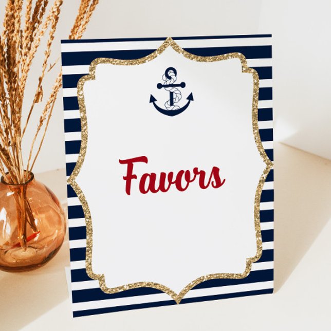 Nautical Anchor Ahoy Gift Favours Table Party Sign (Creator Uploaded)