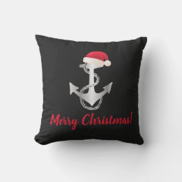 nautical ANCHOR and Santa Hat | Cushion