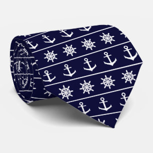 Nautical anchor and ship's wheel custom background tie