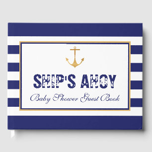 Nautical Anchor Baby Shower Guest Book
