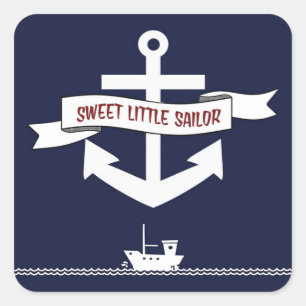 Nautical Anchor Baby Shower : Stickers