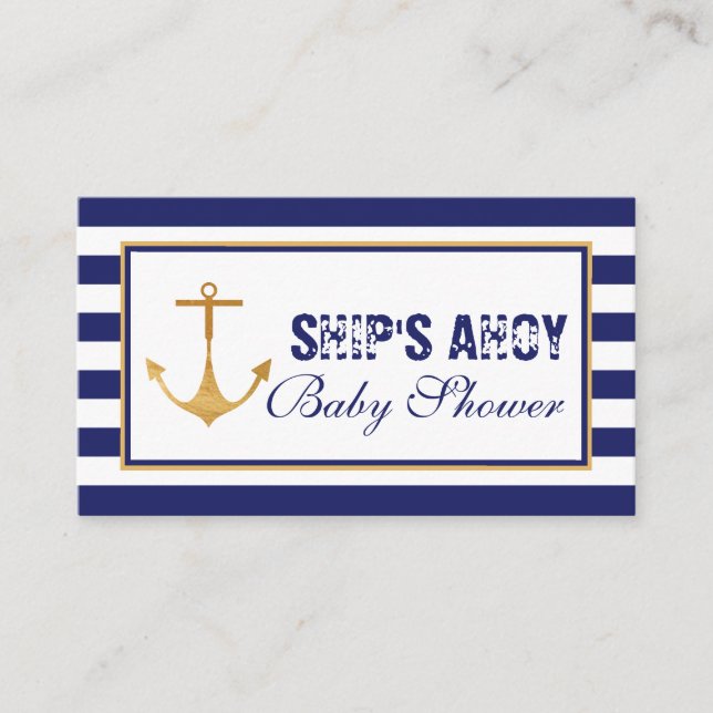 Nautical Anchor Baby Shower Ticket Invitation (Front)