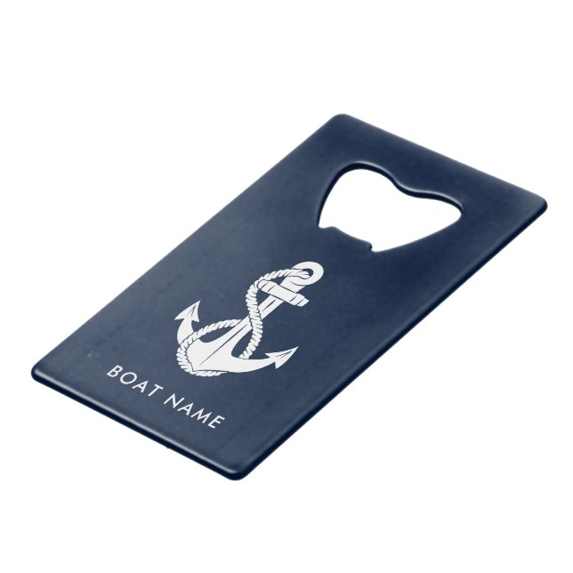 Nautical Anchor Beach House Boat Name Custom (Front Angled)
